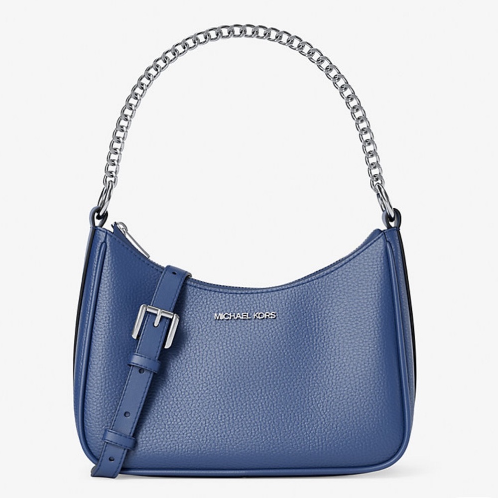 MICHAEL KORS Jet Set Lg Pebbled Convertible Crossbody Shoulder Pouchette XBODY
